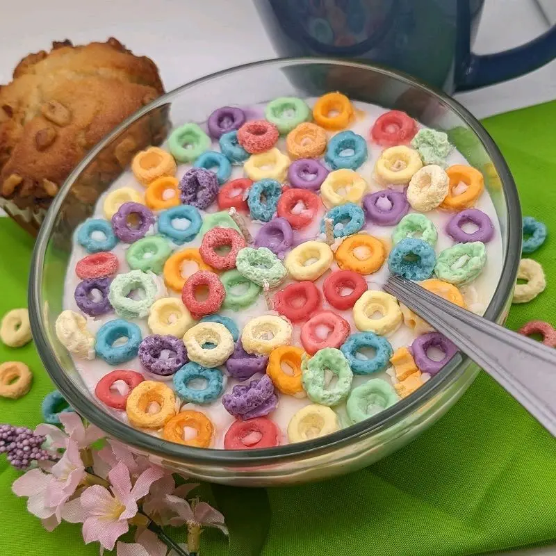 Fruity Loops Time Cereal Bowl Candle