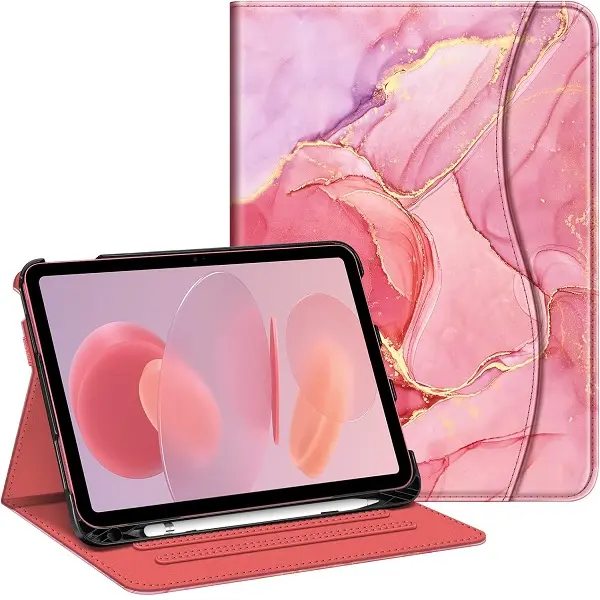 Fintie Multi-Angle Viewing Case for iPad 11th Gen A16 Chip & iPad 10th Gen w/Pencil Holder and Pocket, iPad A16 Case w/Elastic Band
