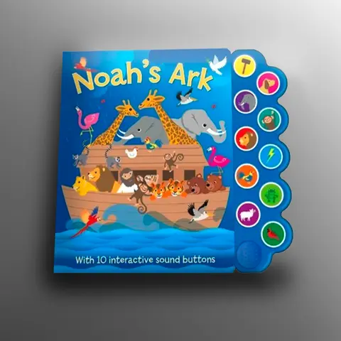 Page Publications Noah's Ark Interactive Sound Board Book - Children's Bible Picture Book, Preschool Learning Material, Toddler Activity Resource, Kids Educational Tool, Preschool Learning Book, Interactive Sound Books