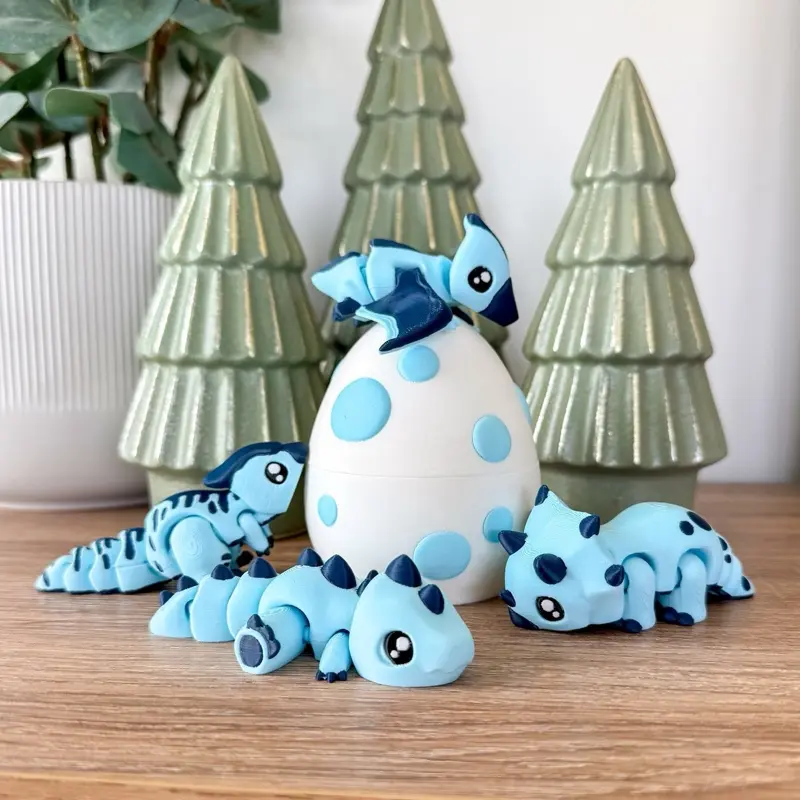 3D printed dinosaur and egg