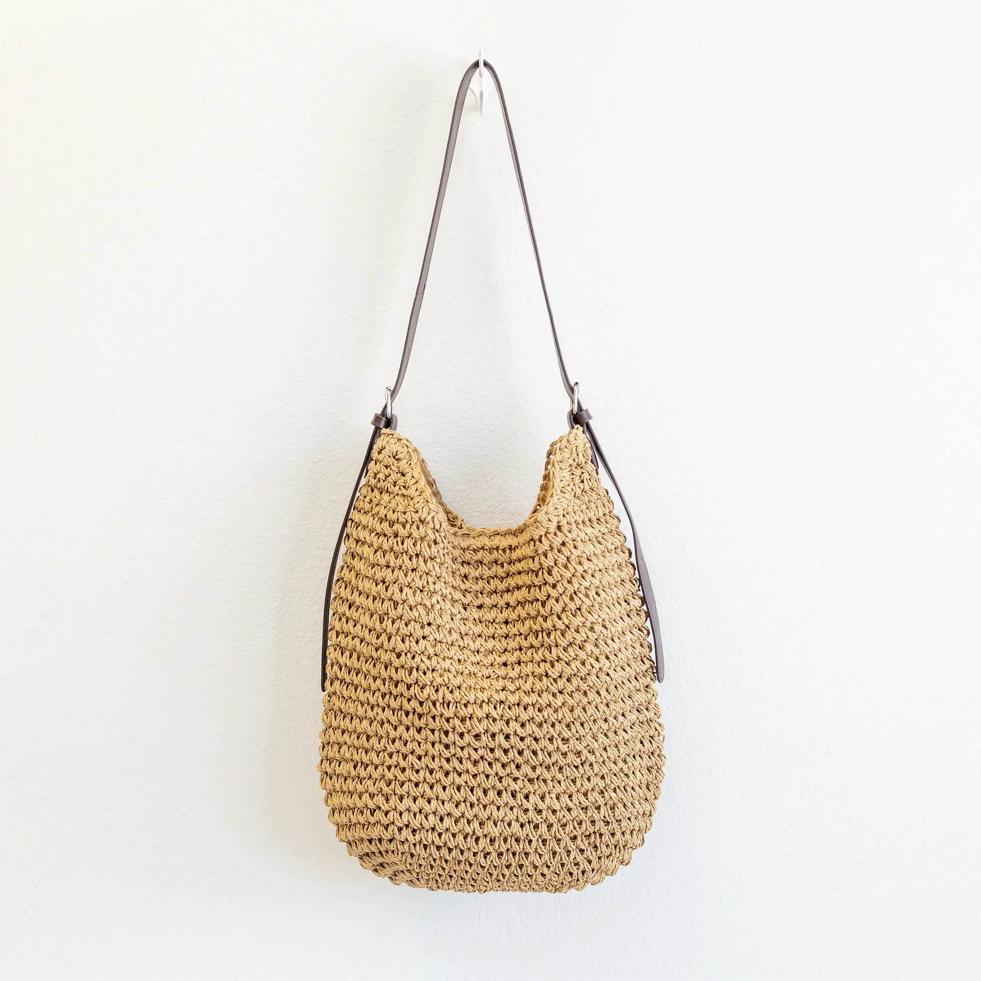 Elena Handbags Beach Straw Woven Tote Bag / Boho Chic Designer / Beachware / Vacation Vibes / Women's Fashion Handbag / Minimalist Design / Summer Beach Bag / Top Handle Bag / Eco Friendly / Sustainable Style