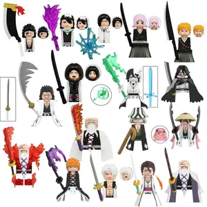 Blind Box KDL816 WM6164 Building Blocks Mini Model Figures Anime Bleach Kurosaki Ichigo Kuchiki Rukia Cartoon Christmas Gift Toy