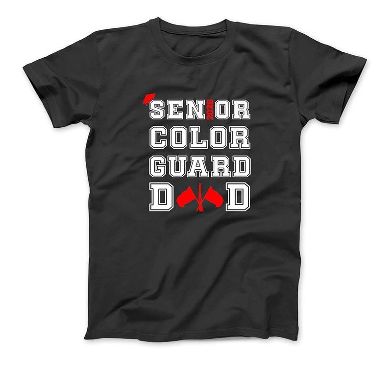 Senior 2026 Color Guard Dad Marching Band Senior Night Red Premium T-Shirt