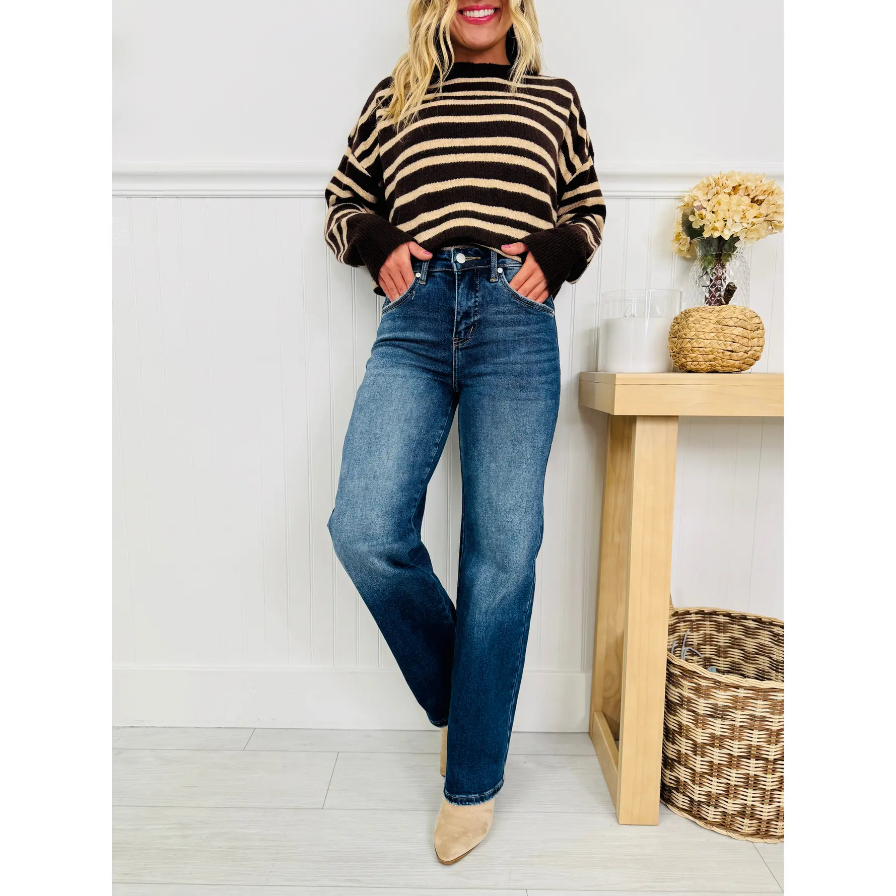 All About You Straight Leg Tummy Control Jeans in Three Inseams