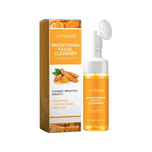 Brightening Facial Cleanser for Dull Skin – Deep Cleansing, Gentle Exfoliating & Hydrating Face Wash | Moisturizing Daily Cleanser with Rose Water, Turmeric Extract & Kojic Acid | Helps Improve Skin Tone, Smooth Texture | For All Skin Types | 100ML