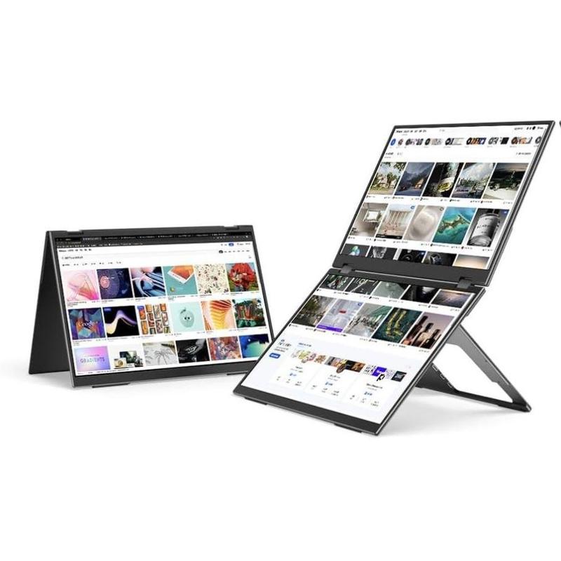 EHOMEWEI Dual Stacked Dual Screen Monitor 2560 * 1600 * 2 16 inch*2 60Hz 100% DCI-P3 HDR for Windows MacOS for Phone Laptop PC X1 Pro