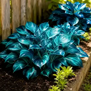 800 Teal Blue Hosta Seeds – Unique Blue-Green Foliage Plant for Patio, Shade Garden & Outdoor Growing
