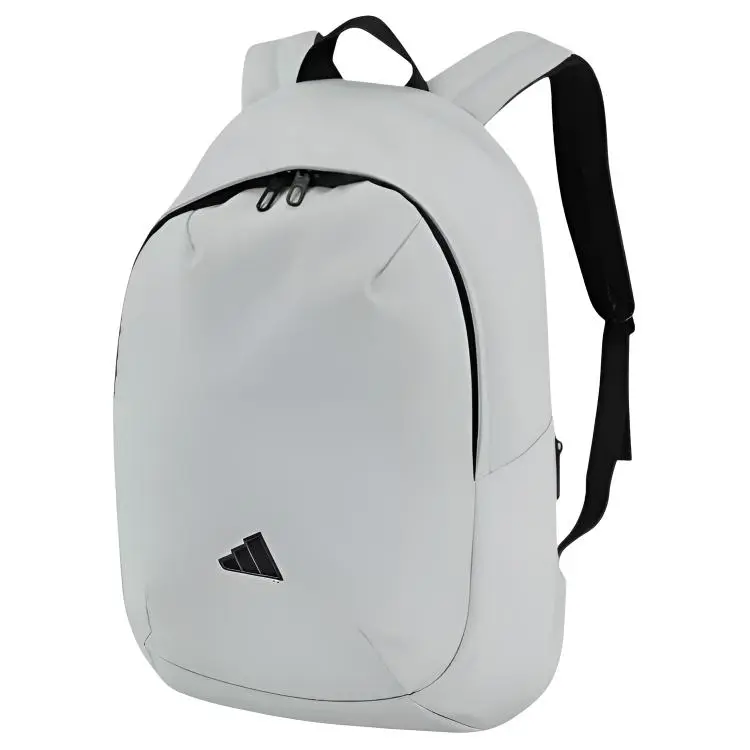 Adidas Logo Solid Color Minimalist Backpack, Lightweight Casual Daypack, Unisex Travel Backpack (Blue-Gray)