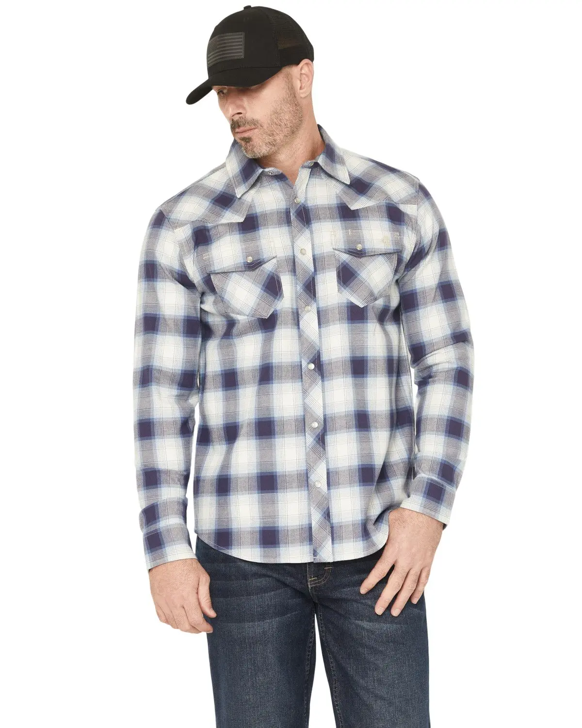 Cody James Men's Men'S Fr Tex Plaid Print Long Sleeve Snap Work Shirt - Cjfrfa25w2-Tan