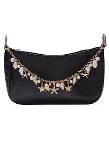 Boho Starfish Seashell Pearl Bag Chain, Exaggerated Beach Vacation Style, New Shell DIY Bag Chain, European and American Fashion Accessories