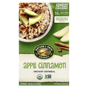 Nature's Path Organic Instant Oatmeal, Apple Cinnamon, 8 Packets, 14 oz (400 g)
