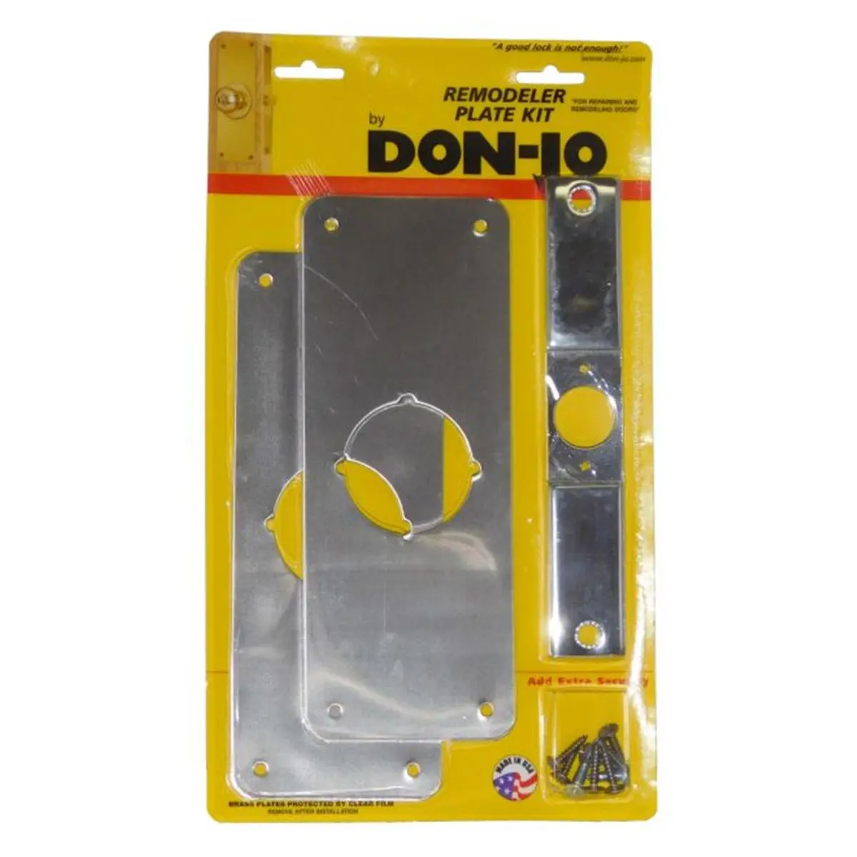 Don-Jo RPK109630 Remodeler Plate Kit with Two RP13509s & One CV86C, Satin Stainless Steel
