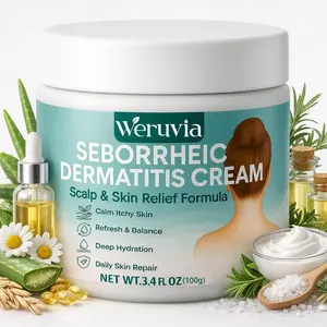 Seborrheic Dermatitis Soothing Cream (for scalp and skin) - Relieves itching and redness, effectively treats dandruff, eczema, and psoriasis - Deeply moisturizes and provides daily skin repair - 3.4 fl oz (100g)