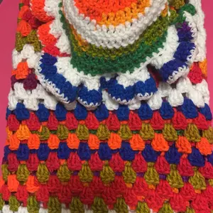 Skittles, rainbow, blanket, and baby hat