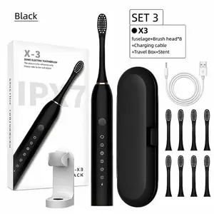 Sonic Electric Toothbrush for Adults with 8 Brush Heads, Rechargeable Toothbrush Set, 6 Cleaning Modes, IPX7 Waterproof, Travel Case Included,Toothbrush holder