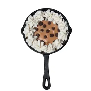 Chocolate Chip Cookie Cake Candle in Real Cast Iron Skillet - Irresistible Freshly Baked Cookies Scented Decor for any occasion. (8.5oz)