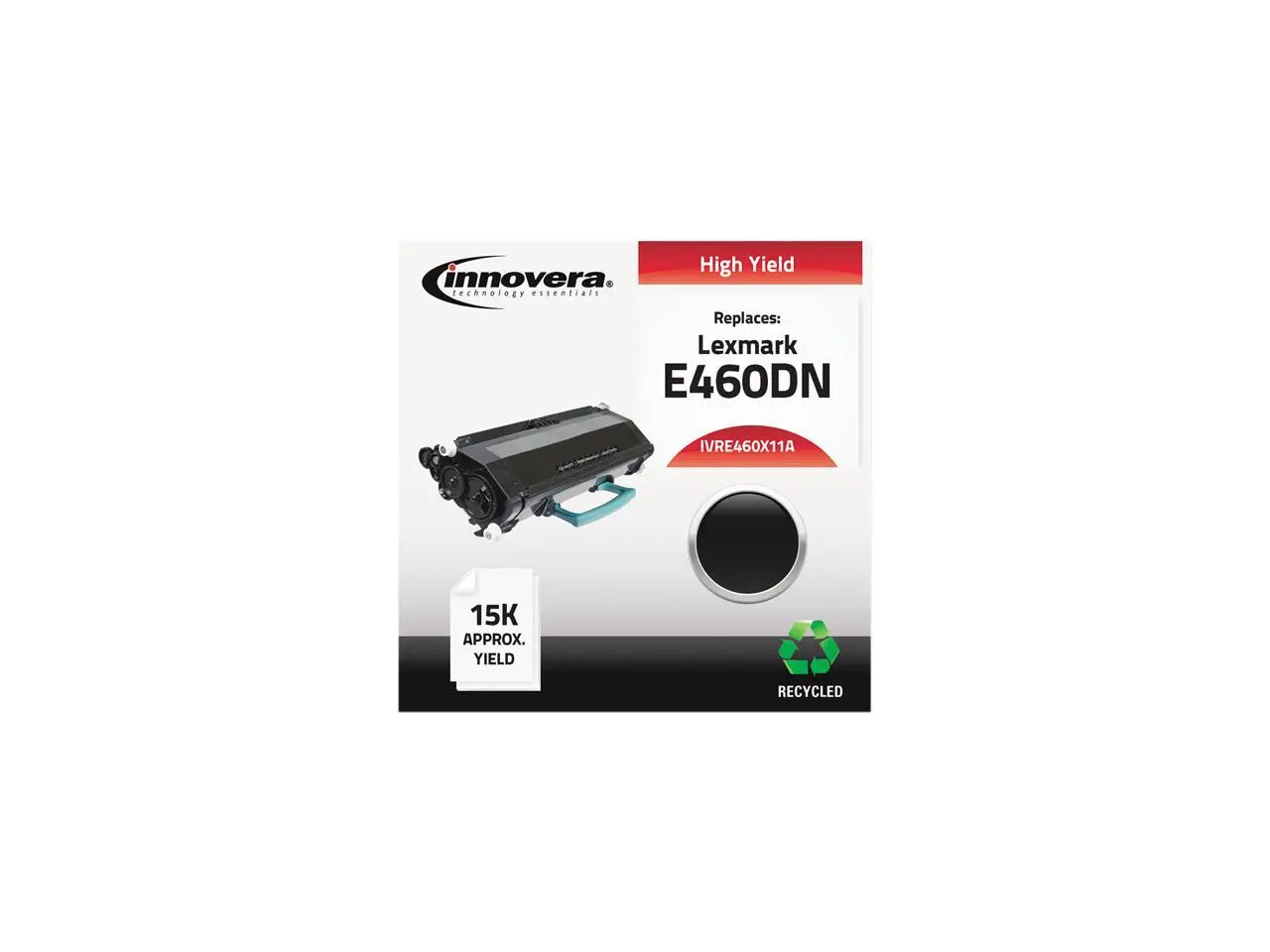 Innovera IVRE460X11A Black Compatible Remanufactured (E460DN) Toner