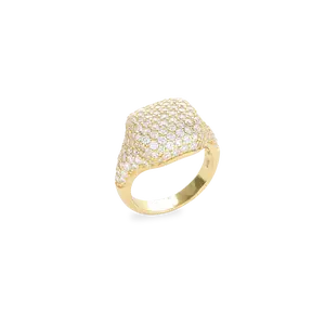 HONEYCOMB PINKY PAVE RING HONEYCOMB PINKY PAVE RING
