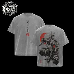 [HIKISTREET] Kakashi Hatake T-Shirt Washed Vintage, Naruto Anime Oversize Streetwear Tee, Sharingan Ninja Graphic Shirt, Unisex Heavyweight Cotton Top, Gift for Anime & Manga Fans