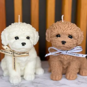 Puppy Poodle Maltipoo Soy Wax Blend Candle for Harmonious Decoration - Ideal Gift for Pet Lovers