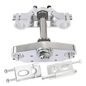 33mm Front Forks Triple Tree Clamp Handlebar Riser Clamps for Motorcycle Pit Dirt Bike Trail Pocket Rocket BIke Taotao Apollo SSR Coolster Atomik Thumpstar CRF50 XR50 50cc 70cc 110cc 125cc (Silver)