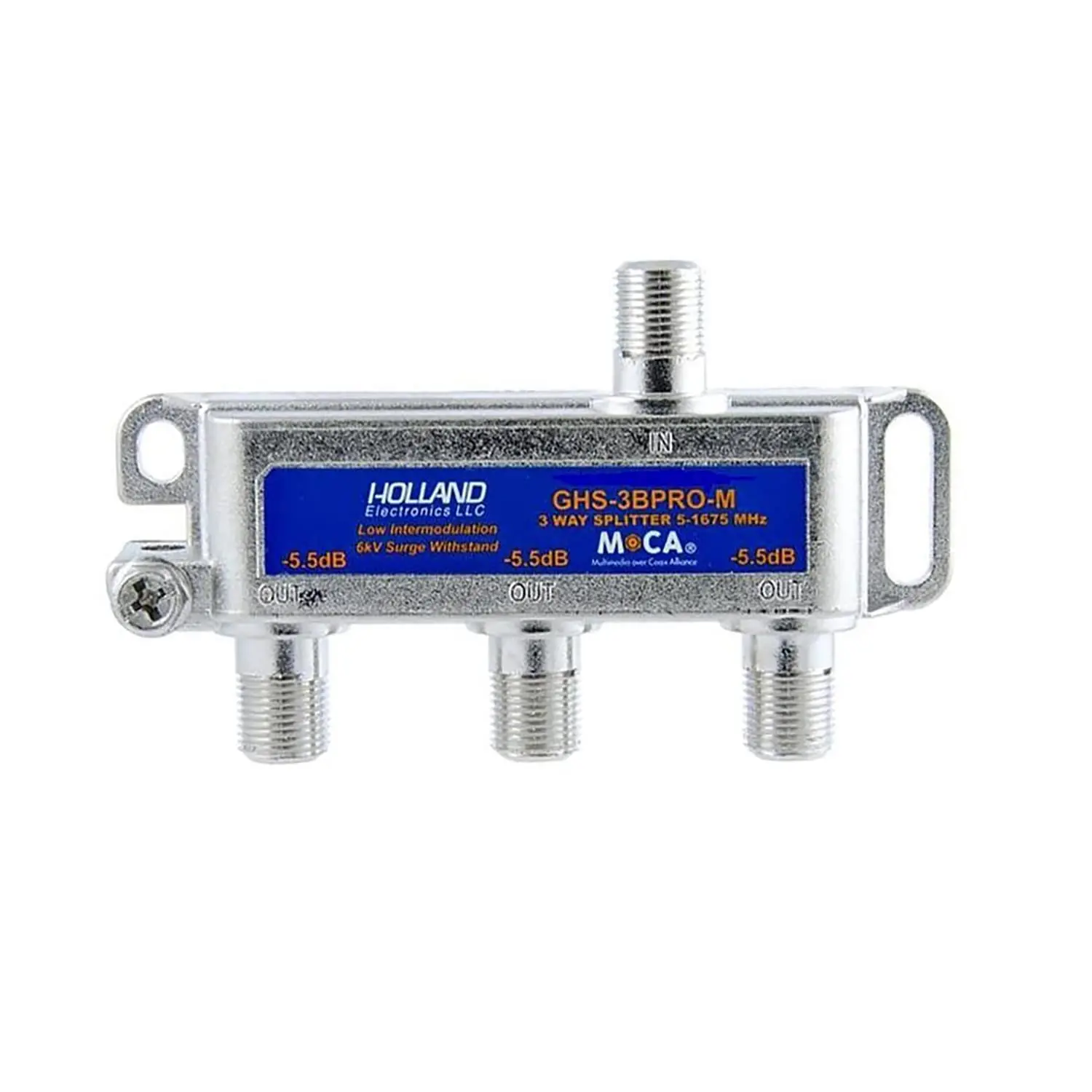 CATV MoCA Rated 3-Way Balanced Splitter