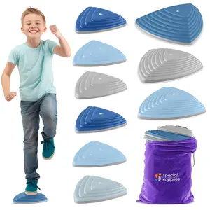 Special Supplies 10 Stepping Stones for Kids Indoor & Outdoor Balance Blocks Promote Coordination Strength Safe Rubber Non-Slip Edging