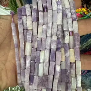 Approximately 29 natural mica rectangular loose beads, 4x13 mm - Luxurious spacer beads suitable for DIY jewelry making, perfect for bracelets, necklaces, earrings, and pendants - Fashion accessory - Holiday gift beads - 15inch