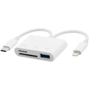 AIELOAR USB 2.0 Type-C SD Card Reader for Mobile Phones, Multi-Functional SD Card Reader for Outdoor Shooting and Cameras, Suitable for iPhone 13/14/15/16, USB-C Dongle