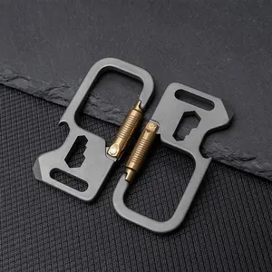 Titanium Alloy Keychain, Edc Multifunctional Keyring, Mini Portable, Includes Opener, Durable & Lightweight Design, Keychain Multi Tool