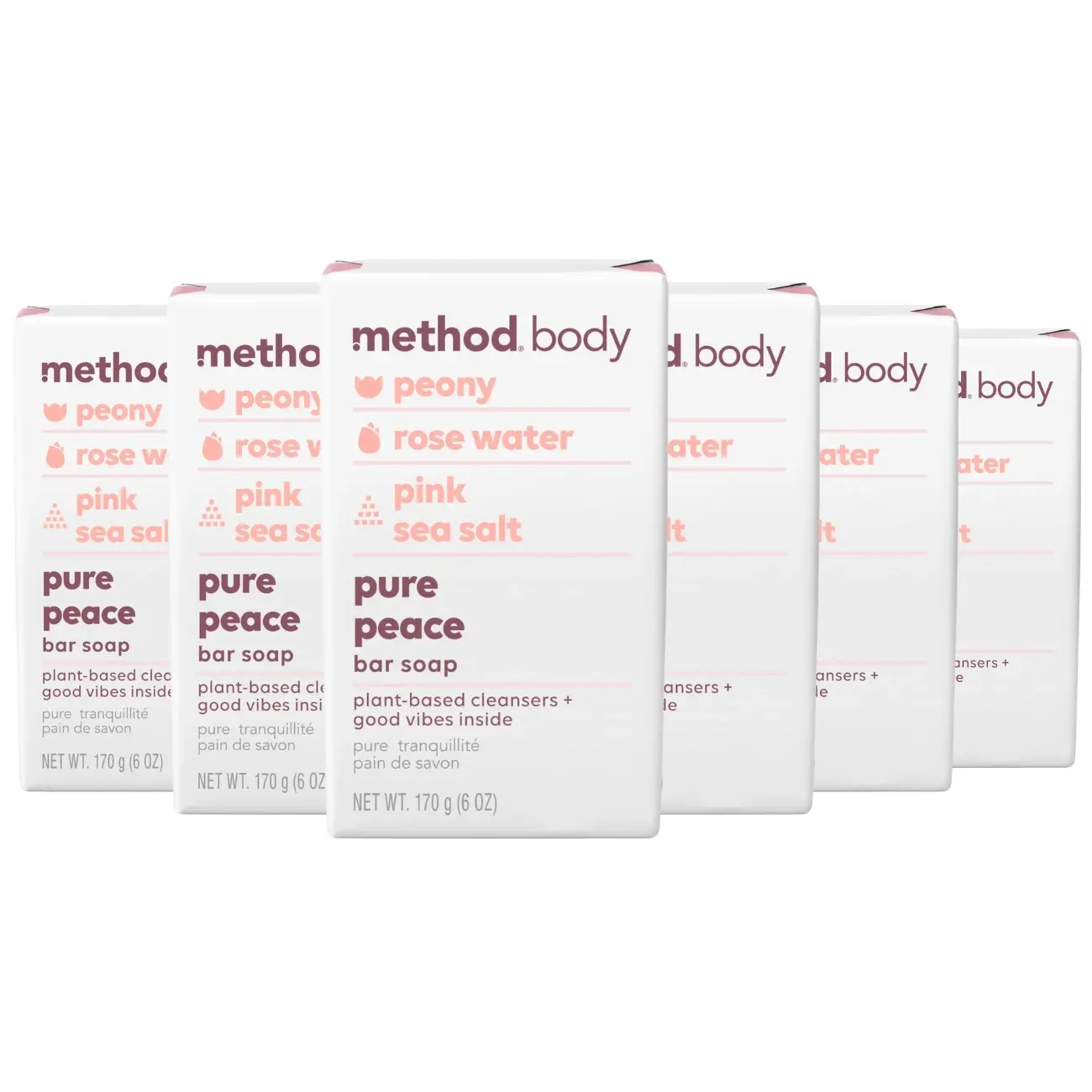 Method Body Pure Peace Bar Soap, 6 Oz - 6 Pack