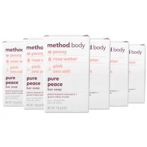 Method Body Pure Peace Bar Soap, 6 Oz - 6 Pack