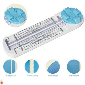 4-in-1 Paper Cutter & Trimmer for Straight, Wave,Perforated & Creasing |   All-in-One Scrapbooking Tool for CraftPaper, Cardstock, Photos, Cards, Labels |   Professional &Portable Paper Cutting Machine