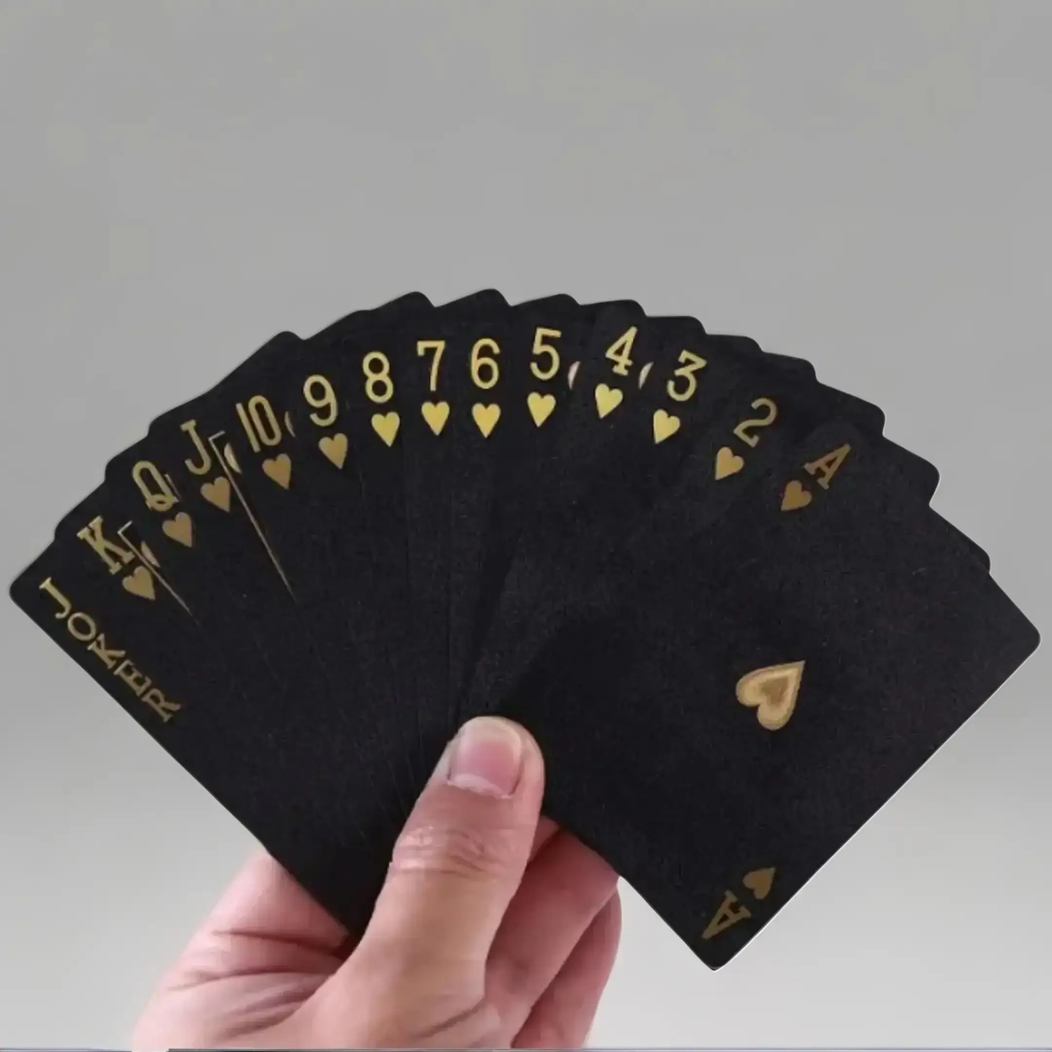 Playing Card, 1 Box Waterproof Plastic Poker Game for Adults & Kids, Gold Foil Card Deck, Party Game Supply, Gift Poker Cards, Card Games, Numbered Ca