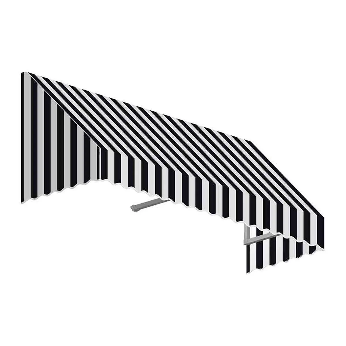 Awntech RF22-US-4KW 4.38 ft. San Francisco Window & Entry Awning, Black & White - 31 x 24 in.