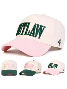 Outlaw Women's Adjustable Baseball Cap, Adjustable Snapback Hat, Lightweight Woven Fabric, Casual Fashion Headwear with Background Cloth and Front Panel, Quality Caps