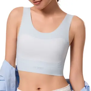 Janestara Seamless Minimizer Bra Padded Ice Silk Material High Support & Elasticity Skin Friendly for Summer Active Wear Lightweight Activewear Yoga Clothes Compression Garment