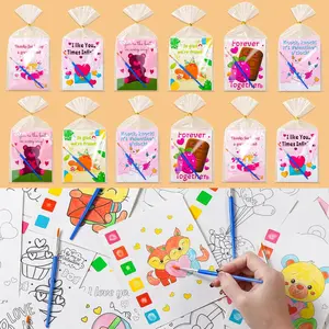 24 Pack Water Coloring Books + Valentines Cards – Bulk Classroom School Preschool Prizes, Exchange Gifts, Toddler Crafts, Party Favors