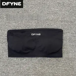 DFYNE Seamless Strapless Sports Bra Only| Padded Non-Slip Bandeau Tube Top, Anti-Slip Gym Yoga Workout Crop Top for Women