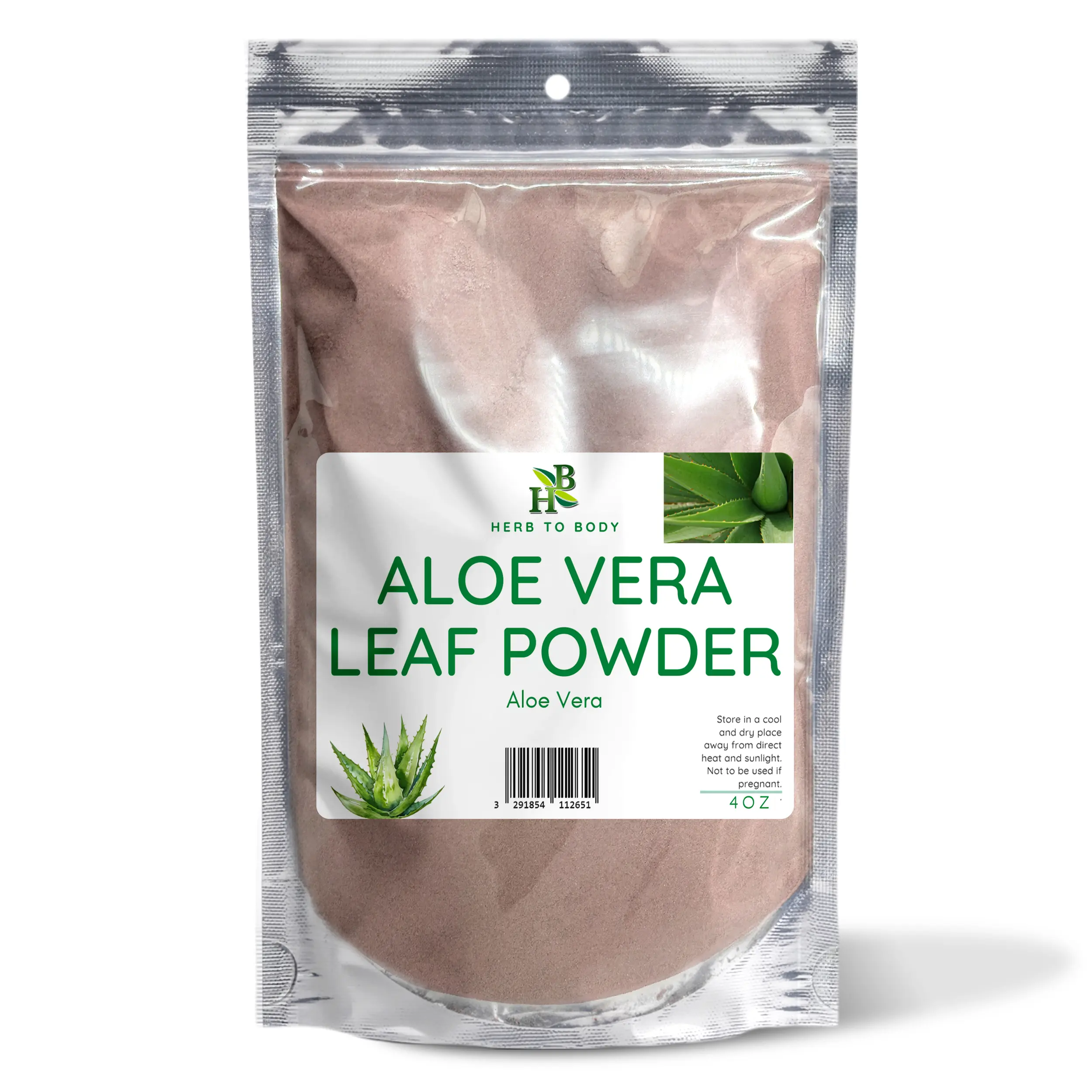 Aloe Vera Leaf Powder – 4 oz (113 g) | Mild Earthy Powder for Smoothies & DIY Skincare | Herb To Body