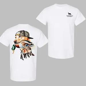Straight Up Southern T-Shirt - Bold Hunting Dog with Duck Graphic, Perfect for Outdoor Enthusiasts and Waterfowl Hunters