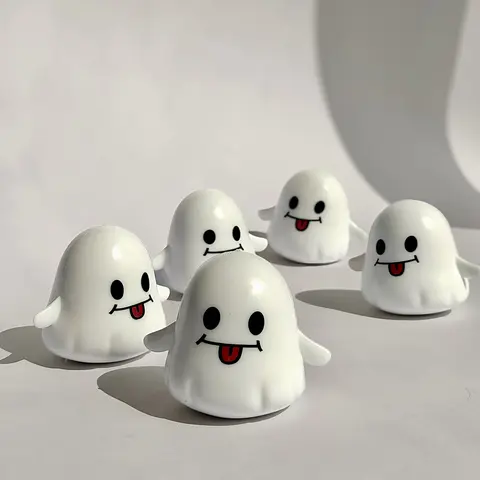 Mochichi Boo-Crunch Ghost Squishies Stress Ball - DIY Slime Toy, Halloween ASMR Bead Clay Fidget Toy for Anxiety Relief (Kids & Adults), Squishies Toys