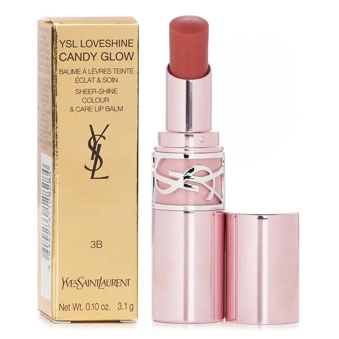 Yves Saint Laurent YSL LoveShine Candy Glow Tinted Lip Tint Balm with Shea Butter, Dewy Finish for Natural Look, 0.1oz, Lip Plumpers