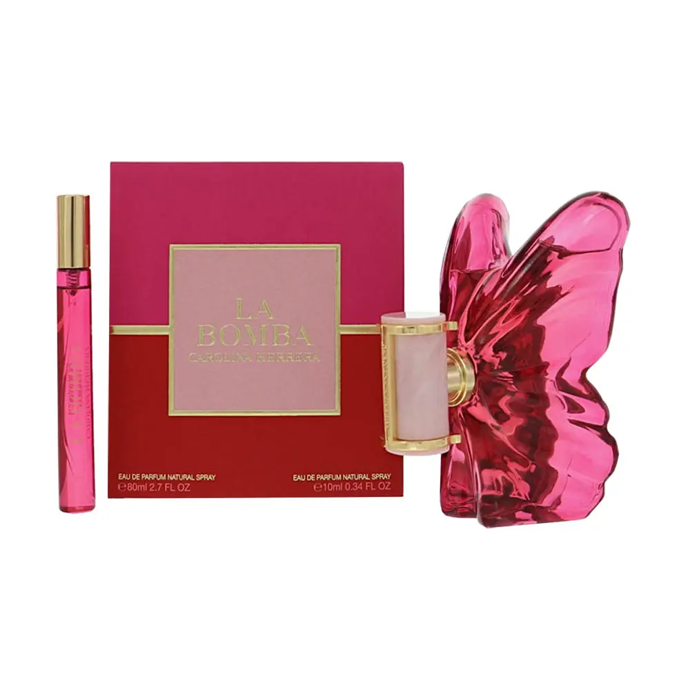 La Bomba by Carolina Herrera 2 Pcs Travel Set (2.7 Oz Eau De Parfum Sp & 0.34 Oz Eau De Parfum Sp) for Women