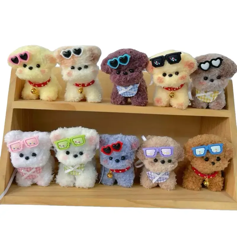 Twist & Make: 10 Cute Dogs Set - Assorted Colors with Sunglasses & Bow Ties Plush Toys Collection