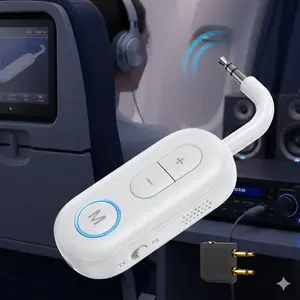 Bluetooth 5.3 Audio Transmitter & Receiver 2-in-1 Adapter with 3.5mm Jack & Aux Input. Wireless Audio for TV, Car, Headphones, Airplane, Speakers & AirFly Compatible. Universal Wireless Audio Solution.
