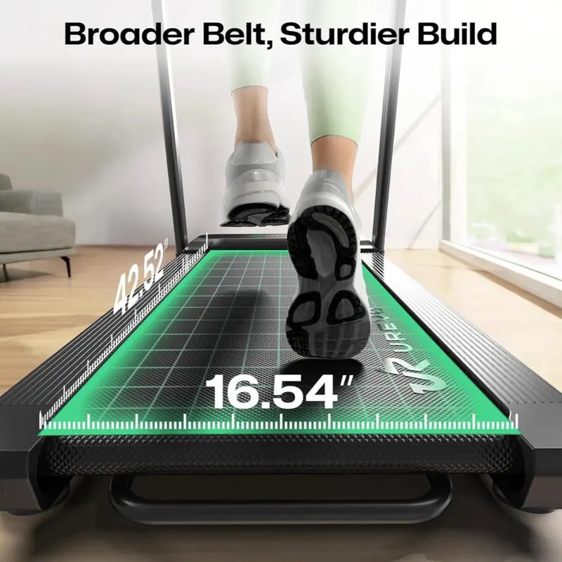 UREVO Walking Pad Treadmill with Adjustable Desk, Foldable Treadmill with Incline, Folding Treadmill Desk, Walking Pad with Handle Bar, UREVO SmartCoach App, Remote Control, 265 Lbs  Capacity