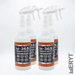 M365 Heavy Duty Degreaser 32 oz Spray Bottle Pack of 4 Water-Based Biodegradable & Powerful Cleaning Solution for Commercial Applications