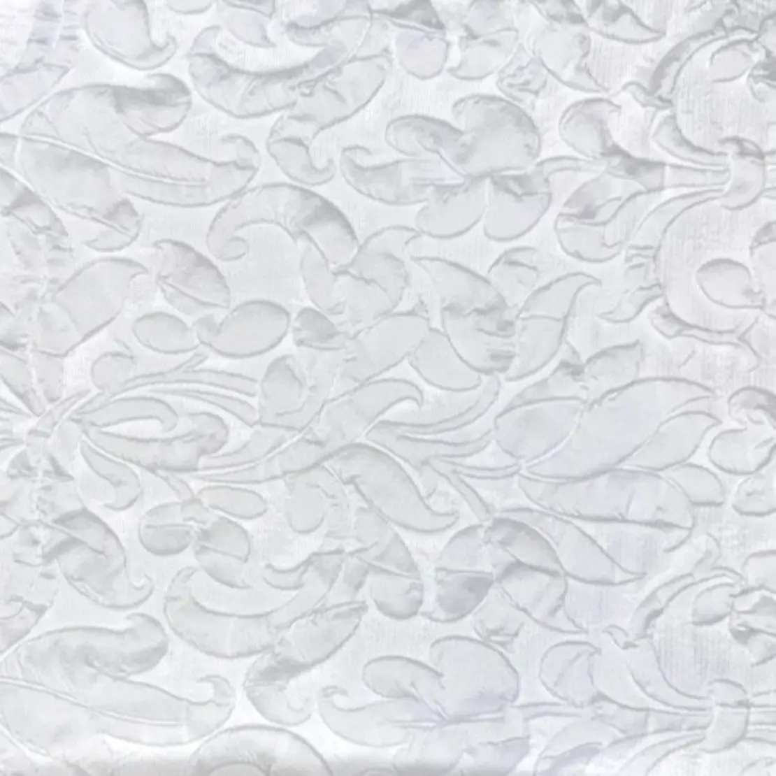 Quality Damask Fabric – Pure White, 100% Polyester, 60/61″