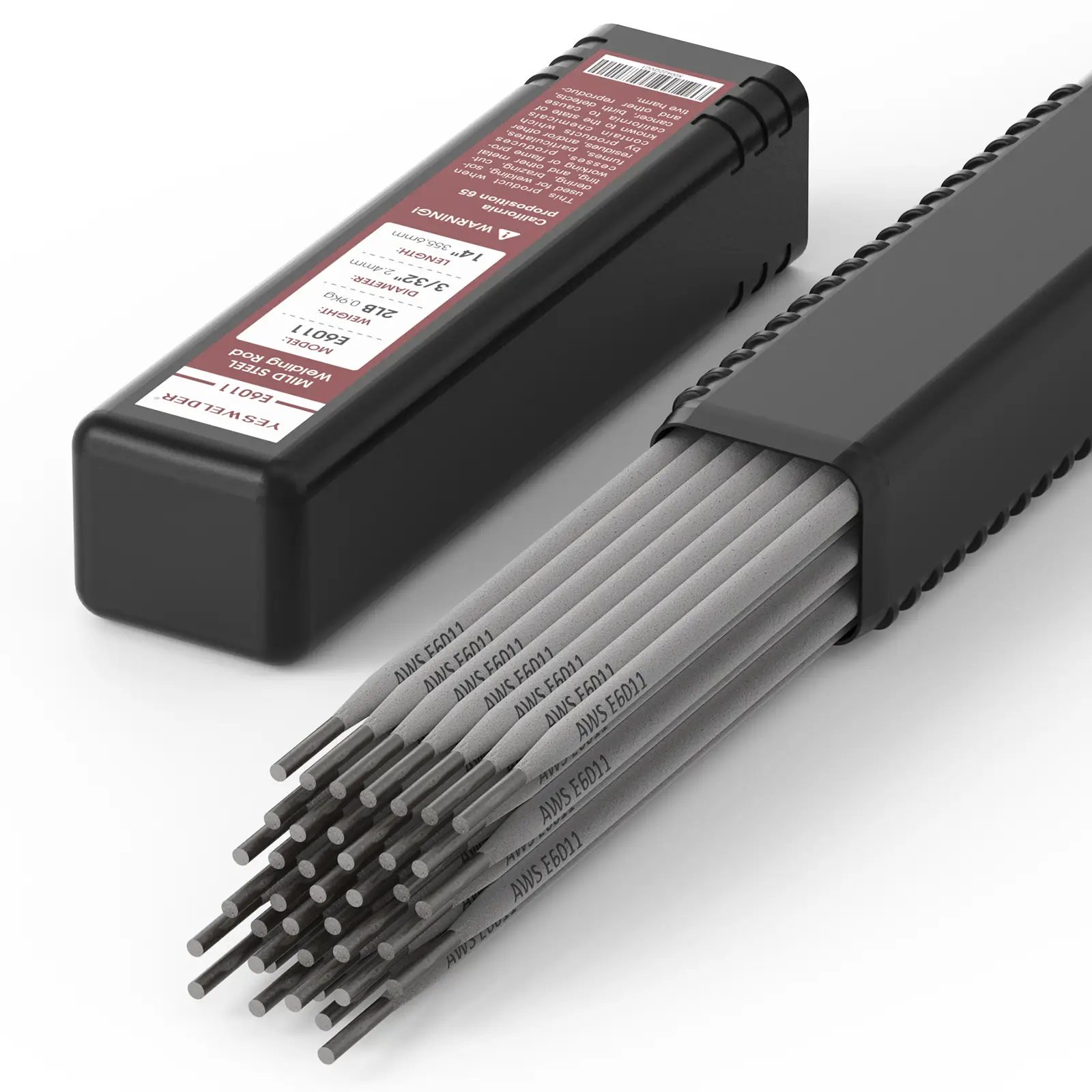 YESWELDER E6011 3/32" 2LB Arc Welding Rod, 2-Pound Low Hydrogen Carbon Steel Stick Electrodes